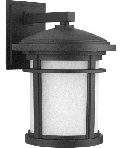 Farol De Pared Exterior Luz Texturizada Negro