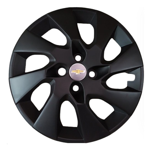 Juego De 4 Tazas Negra Rodado 15 Chevrolet Onix/prisma