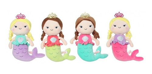 Peluche Sirena Juguete Para Niñas Mermaid 29cm