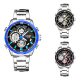 Reloj G-force Original Al163 Digital Acero Hombre + Estuche