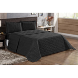 Cobre Leito Pratic Casal King Preto Conjunto De Cama 3 Peças Matelassê Premium De Qualidade Casa Laura Enxovais