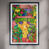 Cuadro 60x40 Cartoons - Tortugas Ninja - Vintage Poster