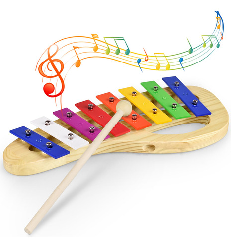 Acckuo Xilofono Para Ninos A Partir De 3 Anos, 8 Notas Color