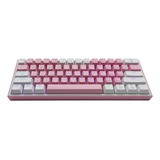 K616pw Teclado Gamer Mecanico Fizz Pro Pink/white Sw Red Esp