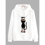 Buso Buzo Saco Hoodie Retrolive Gato Rasguña