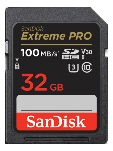 Tarjeta Memoria Sandisk Extreme Pro 32gb V30 C10 U3 100mb/s