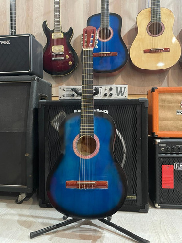 Guitarra Criolla Morrison Con Funda Nueva Azul
