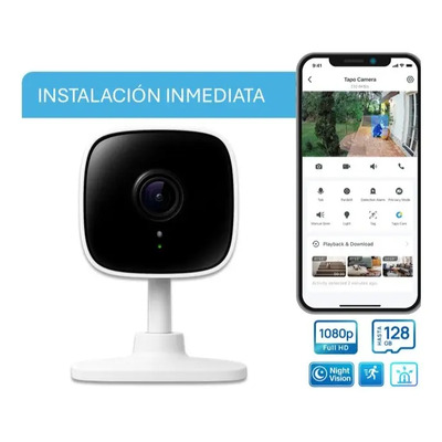Camara Seguridad TP-Link Tapo C100 WIFI IP para Interior del Hogar Visión nocturna avanzada Detección de movimiento y notificaciones 1080p | MercadoLibre