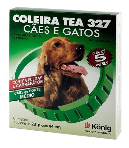 Tea 327 Coleira Pulgas E Carrapatos P/ Cães Médios 28g 44 Cm