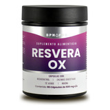 Resveratrol Antioxidantes Te Verde Niacina Enzimas Bpn Pro Sabor 90 Cápsulas Resvera Ox