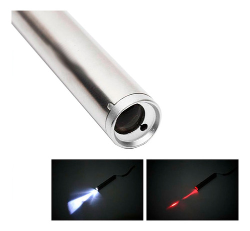 Kit 5 Pcs Linterna Led Metalica Con Laser
