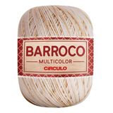 Barbante Barroco Multicolor 6 Fios 200g Linha Crochê Círculo Cor Areia