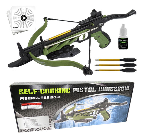 Besta Balestra Crossbow 80lbs Recurva Alligator Coronha Seta