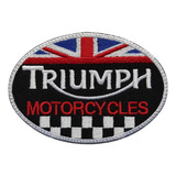 Parche Bordado Triumph Motorcycles Bandera Inglaterra. Motos