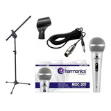 Kit Microfone Profissional Mdc201+pedestal Art+cachimbo+cabo