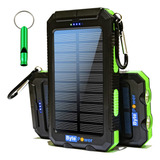 Cargador Portatil Solar Power Bank 20000 Mah Color Verde