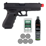 Pistola Airsoft Glock R18 Metal Full Auto Gbb Green Gás 6mm