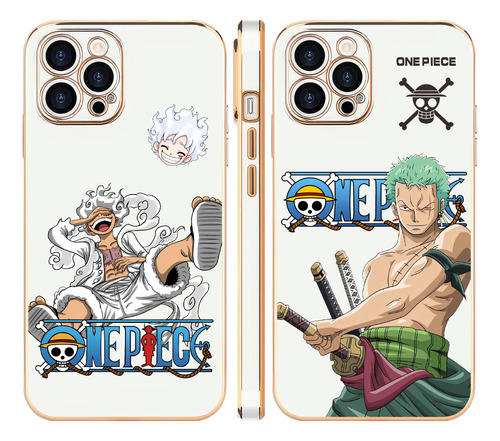 Zoro Luffy One Piece Funda Para iPhone Case 2pcs Tpu Opw03