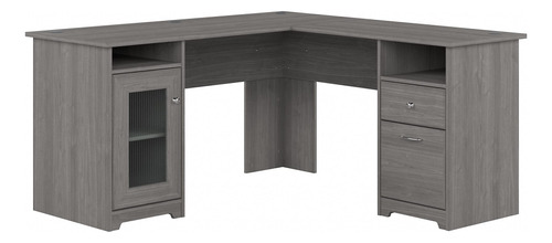 Bush Furniture Cabot - Escritorio En Forma De L, Color Gris.