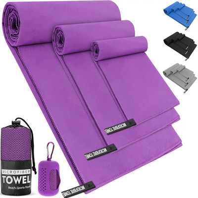 Toalla Microfibra Secado Rápido Baño Natación Gym Playa Deportiva Lonk 4pzs Violeta | MercadoLibre