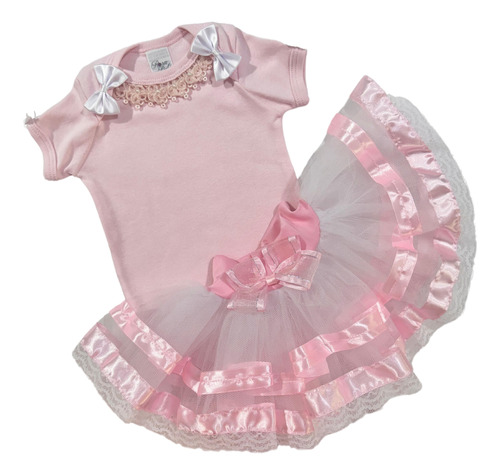 Roupinha Tutu Ursinha Conjunto Social Bebe Luxinho Corujinha