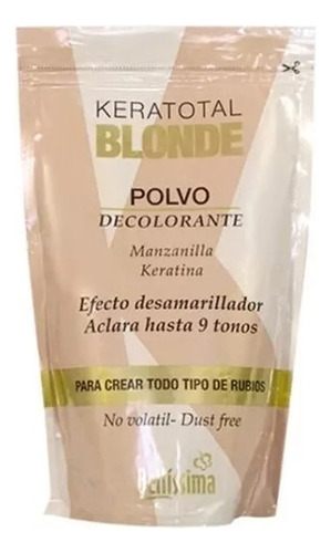 Bellisima Polvo Decolorante Keratotal Blonde Unidad  X 20g