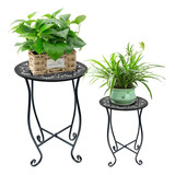 Soportes Para Plantas Redondos Negro Y Decorativos Para Mace