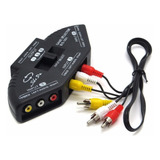 Selector Switch Rca Av Con Audio 3 Rca + 1x Cable Av Llave S