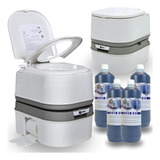 Vaso Sanitário Portátil Porta Potti Ecocamp 24l+ 4 Solventes