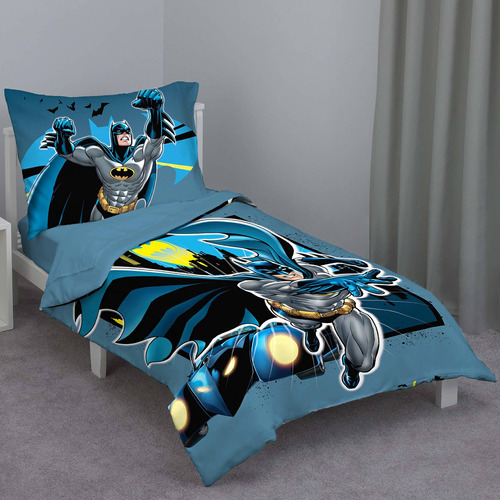 Batman - Juego De Cama De 4 Piezas Para Niños Pequeños, A.