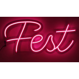 Cartel Fest Neón Led/ Flex/ Eventos/ 15 Años/ Ambientación
