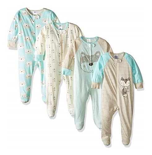 Ropa Para Bebe Pijama Para Dormir Paquete De 4 Talla 0-3m