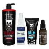 Tônico Capilar + Shaving + Balm + Óleo De Barba Tróia Hair Fragrância Suave