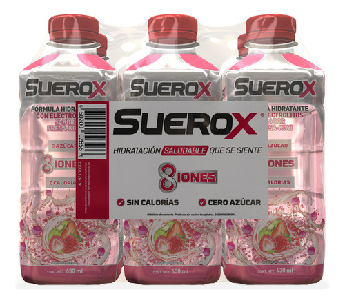 Suerox Bebida Hidratante Fresa Kiwi 6 Unidades De 630ml