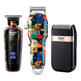 Kit Barbeiro Freestyle Kemei Max2093 + Shaver 2024 Combo 3