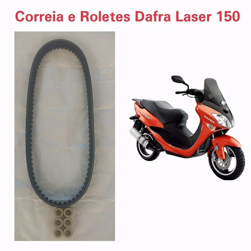 Correia Trasmissão Dafra Laser 150 2008 A 2010 + Roletes