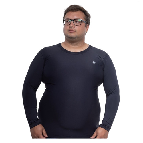 Camisa Plus Size Manga Longa Camiseta Masculina Proteção Uv