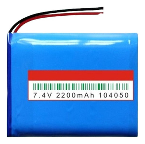 104050 7,4v Ws 6933 2 Fios 2200mah 10mm X 40mm X 50mm 