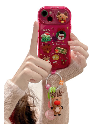 Xik Para iPhone Navidad Flip Espejo Caso