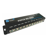 Regua Patch Panel Gigabit Poe 24volts 6 Portas 10/100/1000 