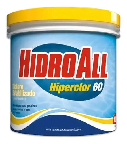 Cloro Hidroall Estabilizado Concentrado 60 Piscina - 10kg