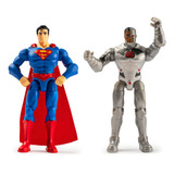 Dc Comics, Superman Y Cyborg - Figura De Accin De 4 Pulgadas