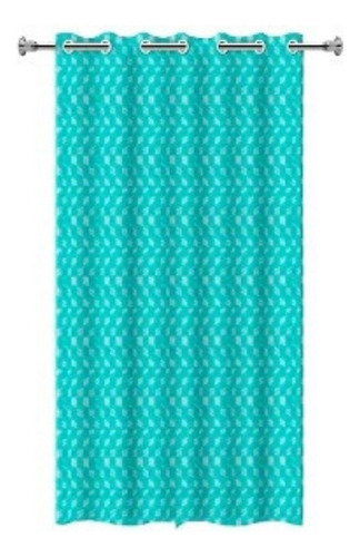 Cortina P/ Box Pvc Para Banheiro Azul Tiffany Com Ilhós