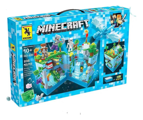 Jogo Minecraft Building Block Com Led Para Crianças