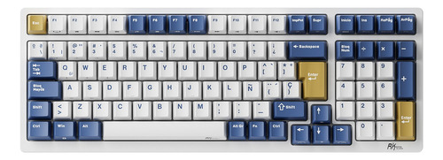 Rk Royal Kludge Rk98 Klein Blue Spanish Mechanical Keyboard