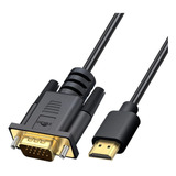 Adaptador De Cable Hdmi A Vga, Chapado En Oro, 6 Pies Macho