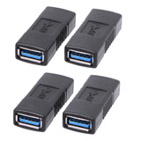 Adaptador Hembra, 4 Unidades, Usb 3.0 A, Adaptador Hembra A