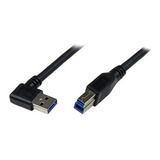 Cable Usb 3.0 A-b Para Impresora, Disco Duro 1m 5gps Acodado