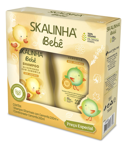 Kit Shampoo E Condicionador Bebê Infantil Camomila Skala