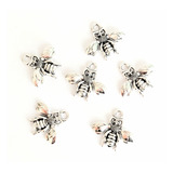 10 Dijes Dije Abeja Abejital Metal Níquel 2 Cm X 2,2 Cm 